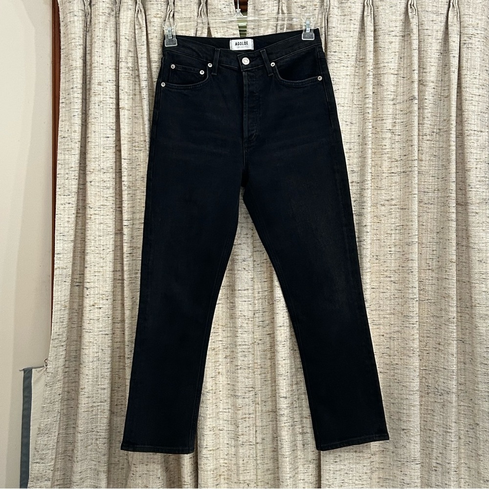 Agolde Riley High Rise Straight Crop Jeans